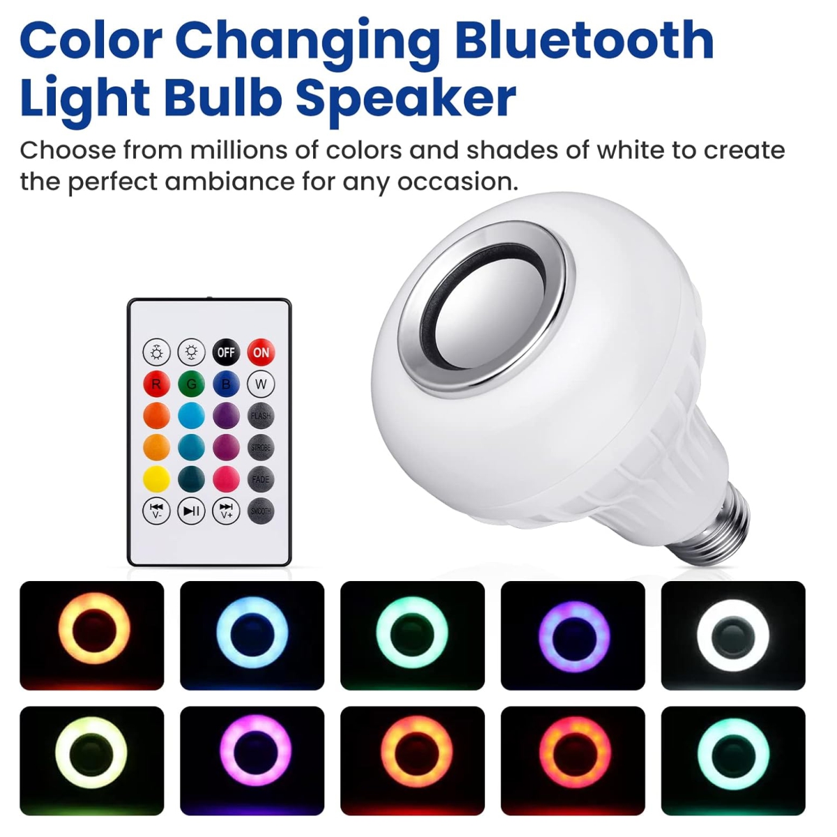Bombillo Multicolor Bluetooth Parlante